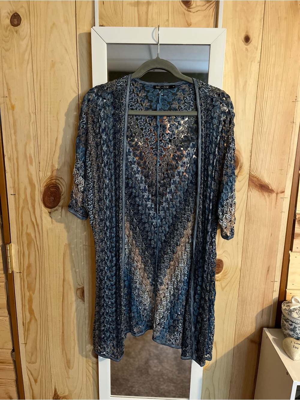 Nic + Zoe Crochet Knit Cardigan